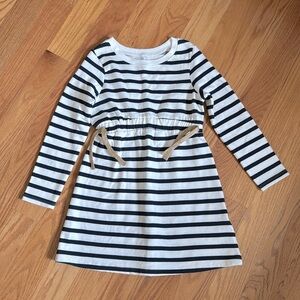 Striped warm girl’s dress in beautiful striped design